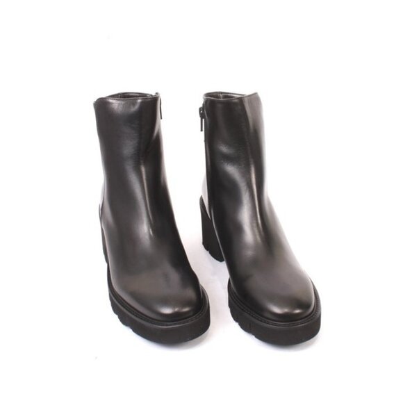 Luca Grossi 3950 Black Leather Ankle Heel Boots - Picture 2 of 8